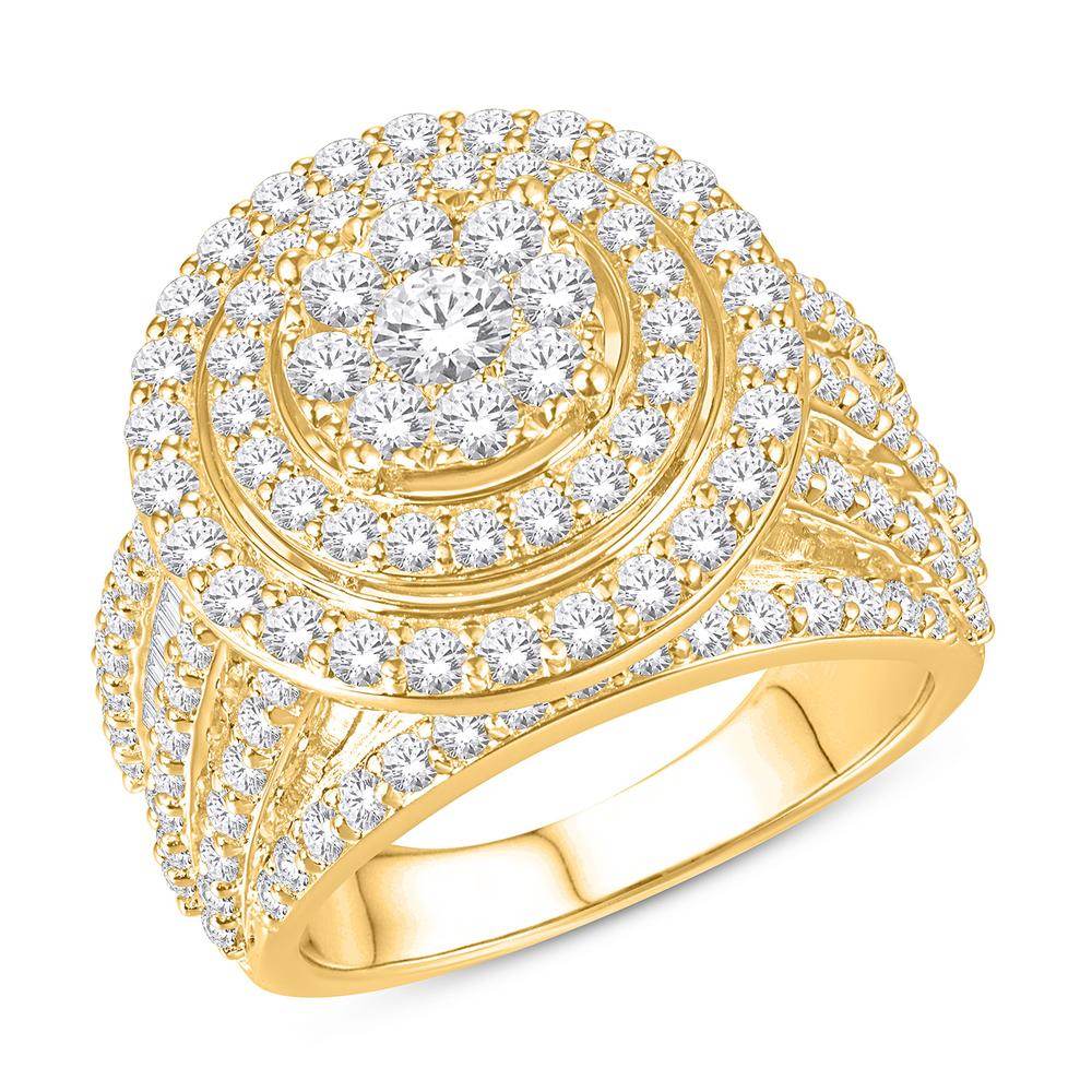 10 Karat All Yellow Gold 2.85 Carat Diamonds Round Ladies Ring-0225724-ALY - Norma's Jewelry