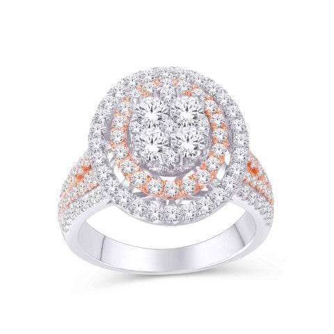 10 Karat Yellow Gold 2.05 Carat Diamonds Oval Ladies Ring-0225768-YG - Norma's Jewelry