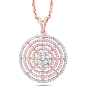 10 Karat All Rose Gold 0.45 Carat Diamonds Flower Pendant-0842129-ALR - Norma's Jewelry