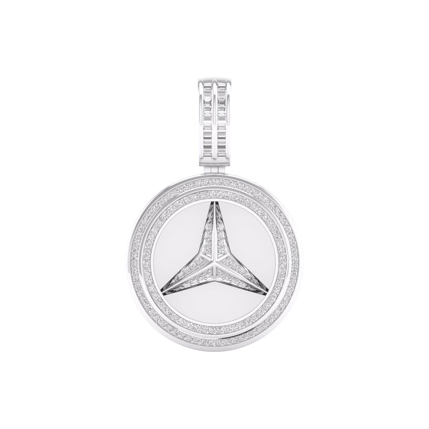 10 Karat White Gold 0.50 Carat Diamonds Fashion HipHop Pendant-1027004-WG - Norma's Jewelry