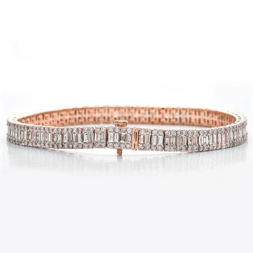 14KR 10.00CTW BAGUETTE DIAMOND BRACELET - Norma's Jewelry