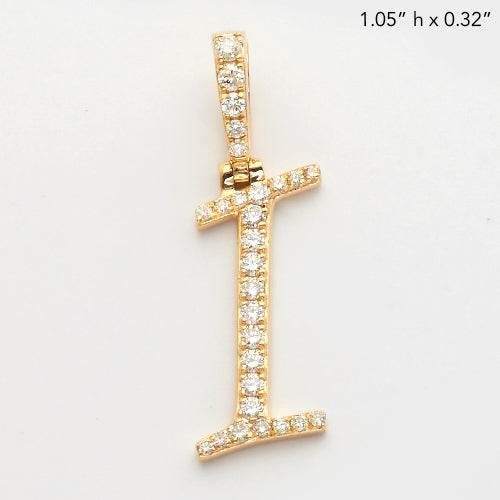 14KY 0.35CTW DIAMOND INITIAL PENDANT - Norma's Jewelry