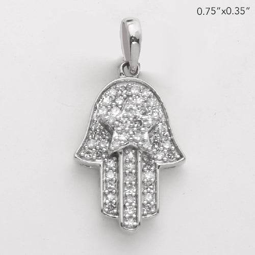 14KW 0.15CTW DIAMOND EVIL EYE WITH STAR - Norma's Jewelry