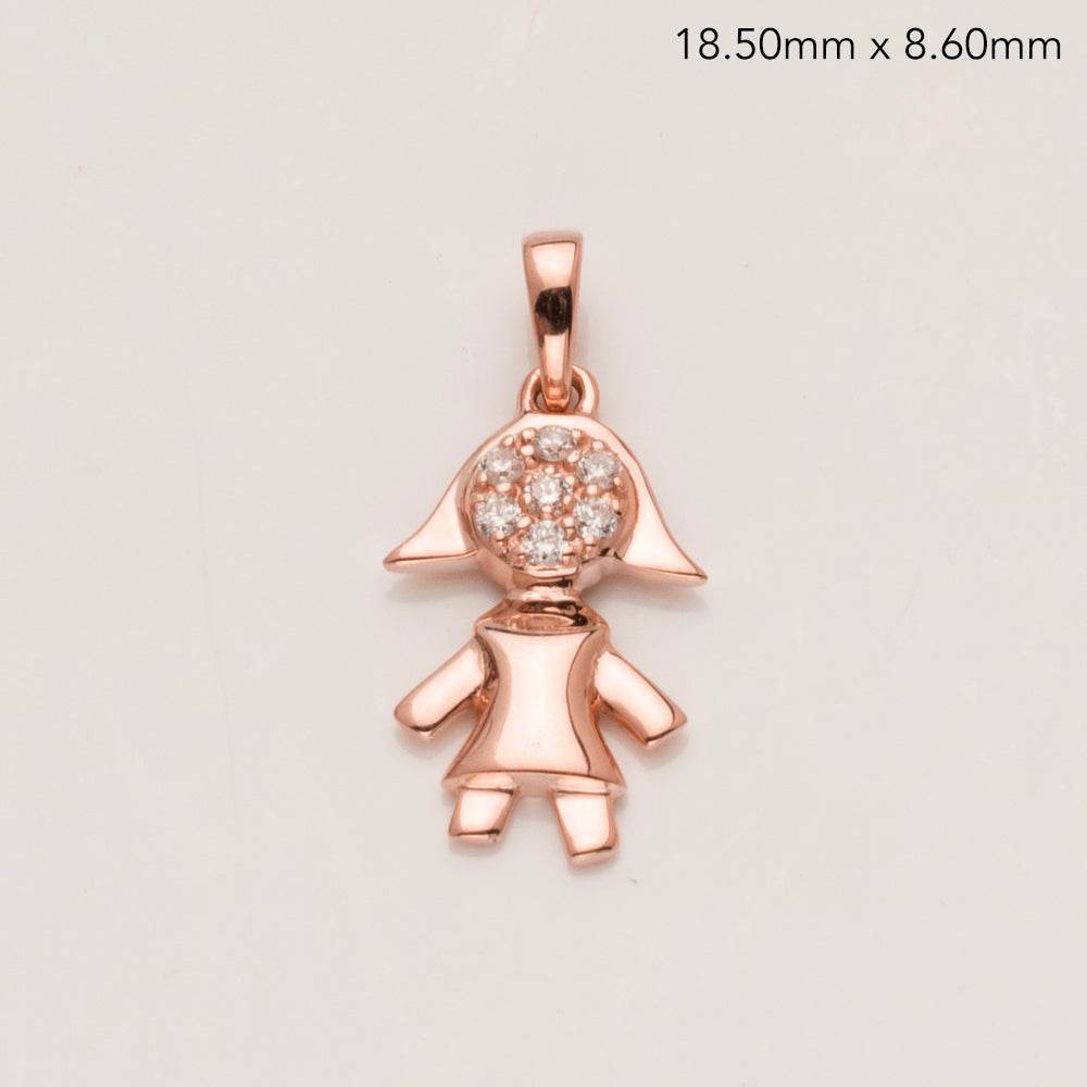 14KR 0.06CTW DIAMOND CHILD PENDNAT - Norma's Jewelry