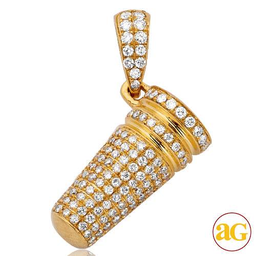 10KY 1.35CTW DIAMOND CUP PENDANT - Norma's Jewelry