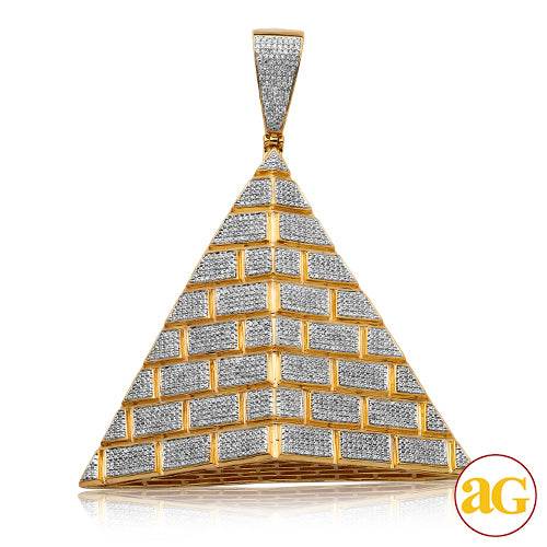 10KY 3.00CTW DIAMOND EGYPTIAN PYRAMID PENDANT - Norma's Jewelry