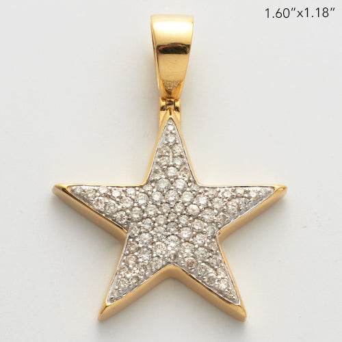 10KY 1.50CTW DIAMOND STAR PENDANT - Norma's Jewelry