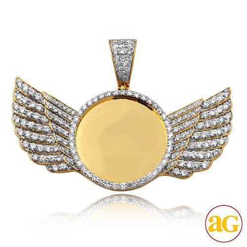 10KY 3.35CTW DIAMOND ROUND MEMORY PENDANT - Norma's Jewelry