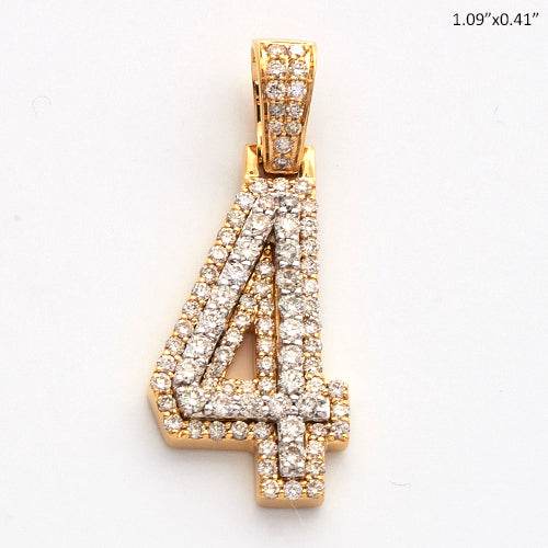 10KY+W 0.85CTW DIAMOND NUMBER PENDANT - Norma's Jewelry