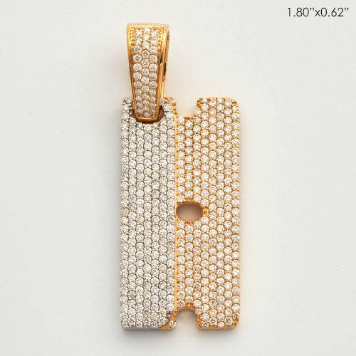 10KY+W 2.75CTW DIAMOND RAZOR BLADE PENDANT - Norma's Jewelry
