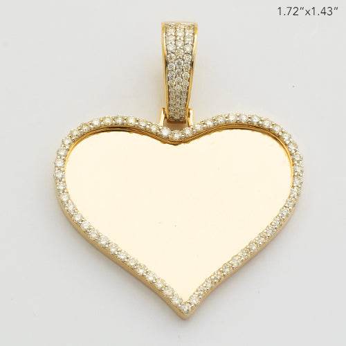 14KY 1.35CTW DIAMOND HEART MEMORY PENDANT - Norma's Jewelry