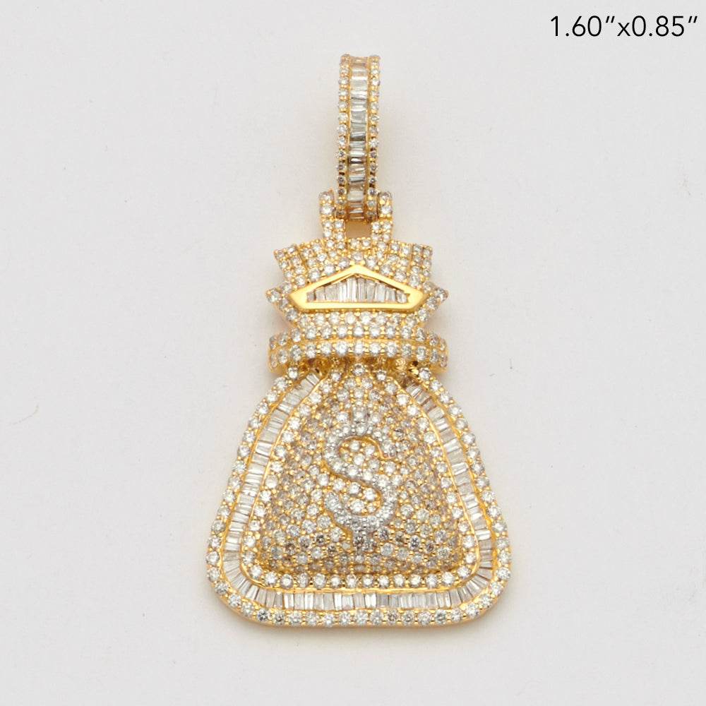 10KY 2.20CTW DIAMOND MONEY BAG PENDANT - Norma's Jewelry
