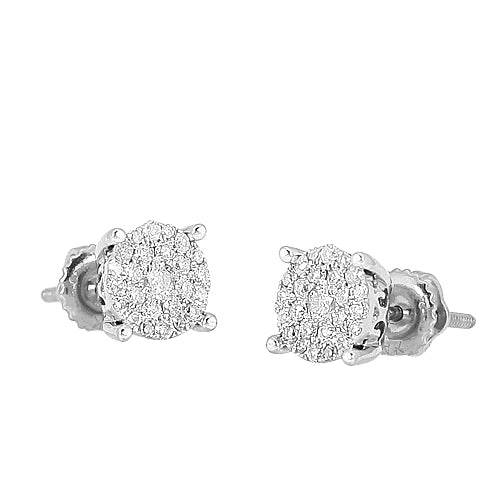 14KW 0.50CTW DIAMOND LUNA CLUSTER EARRINGS - Norma's Jewelry
