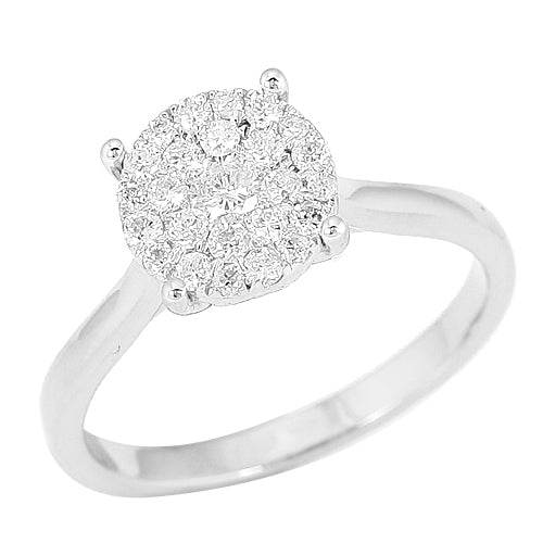 14KW 0.50CTW DIAMOND LUNA CLUSTER RING - Norma's Jewelry