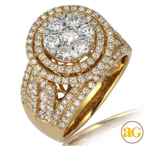 14KY 2.50CTW DIAMOND ROUND CLUSTER RING WITH - Norma's Jewelry