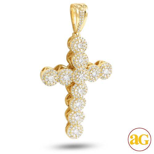 10KY 2.25CTW DIAMOND CLUSTER DESIGN CROSS - Norma's Jewelry