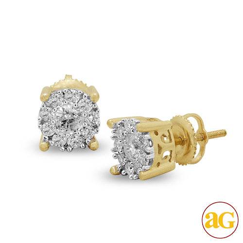 14KY 0.75CTW DIAMOND FLEUR STUDS - Norma's Jewelry