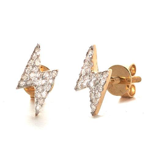 10KY 0.20CTW MICROPAVE DIAMOND LIGHTING BOLT - Norma's Jewelry