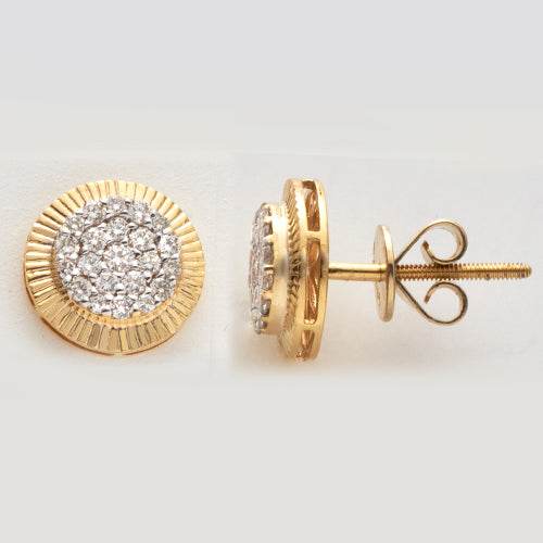 14KY 0.50CTW DIAMOND ROUND CLUSTER EARRINGS WITH - Norma's Jewelry