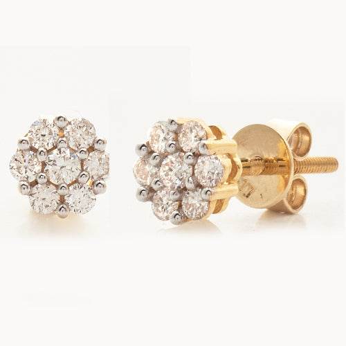 10KY 0.33CTW DIA FLOWER EARRINGS - Norma's Jewelry