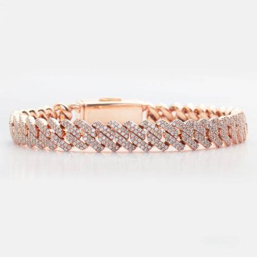 10KR 6.30CTW DIAMOND SQUARE LINK MIAMI CUBAN - Norma's Jewelry