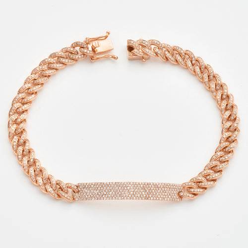 14KR 2.15CTW DIAMOND MIAMI CUBAN BRACELET WITH DIA - Norma's Jewelry