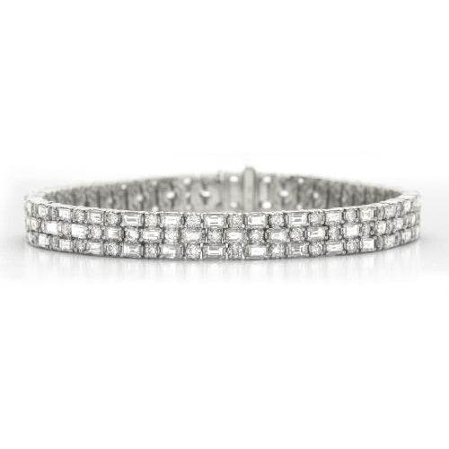 14KW 11.25CTW MENS DIAMOND BRACELET - Norma's Jewelry