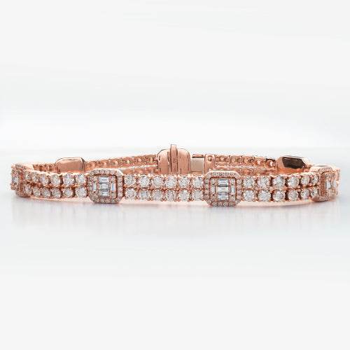 14KR 11.05CTW DIAMOND CLUSTER BRACELET - Norma's Jewelry