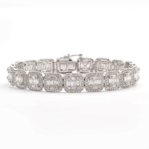 14KW 9.60CTW BAGUETTE DIAMOND MACHINE SET SQUARE - Norma's Jewelry