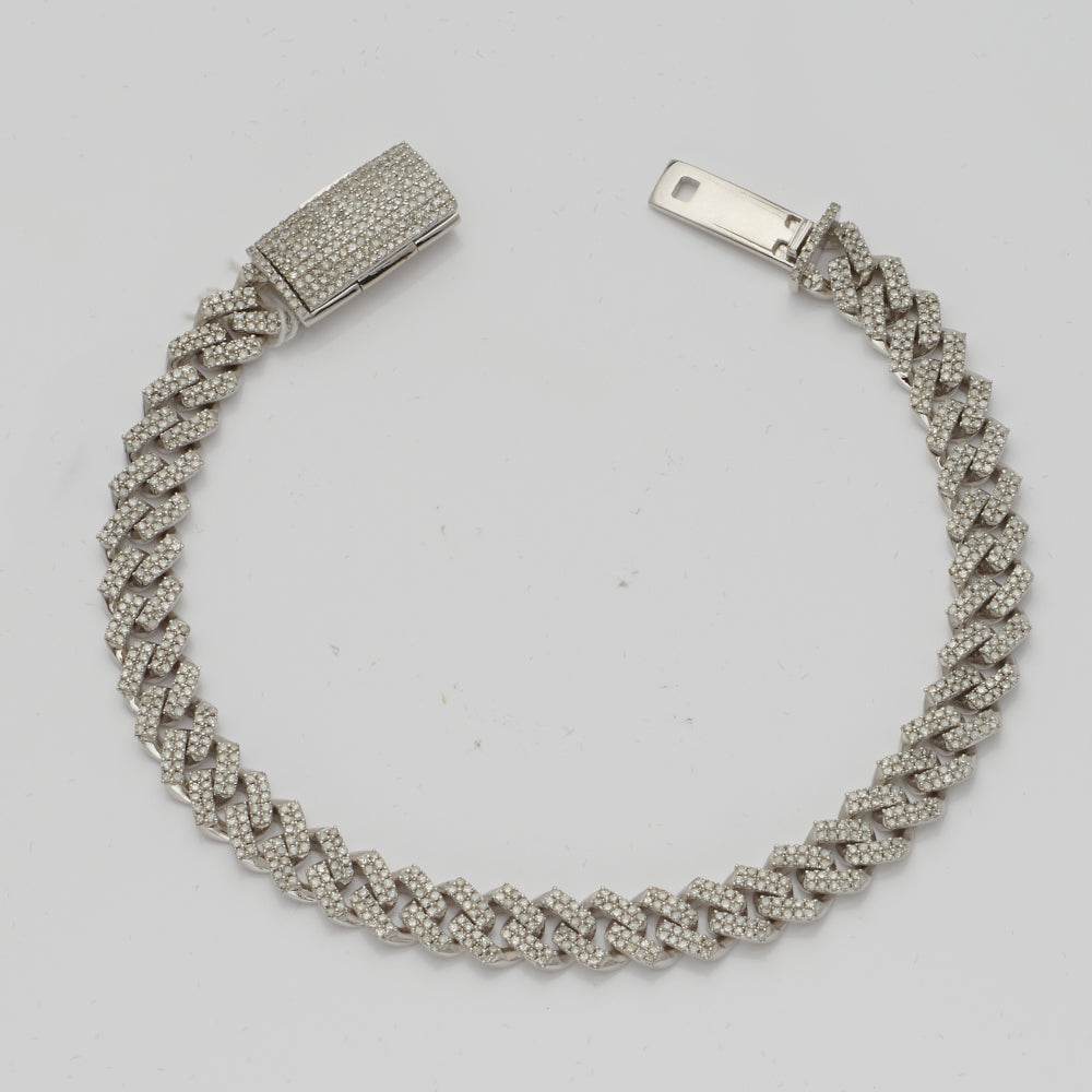 10KW 4.00CTW DIAMOND SQUARE MIAMI CUBAN BRACELET - Norma's Jewelry