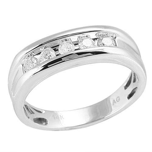 14KW 0.55CTW DIAMOND MEN'S BAND - Norma's Jewelry