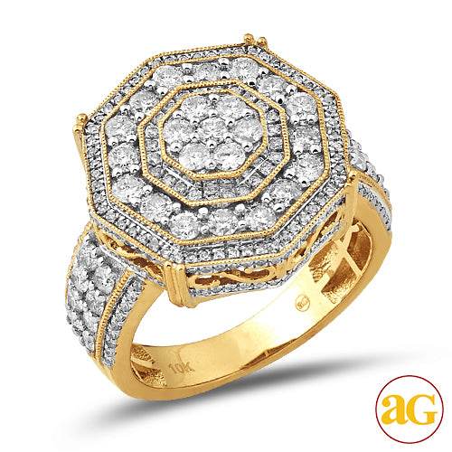 14KY 2.50CTW DIAMOND 8-SIDED MENS RING - Norma's Jewelry
