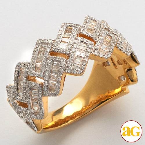 14KY 1.50 CTW DIAMOND CUBAN RING - Norma's Jewelry