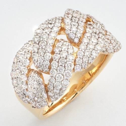 14KY 2.85CTW DIAMOND MIAMI CUBAN MENS RING - Norma's Jewelry