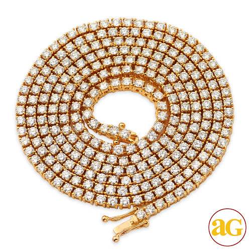 14KY 18.25CTW 4-PRONG DIAMOND TENNIS NECKLACE - 32 - Norma's Jewelry