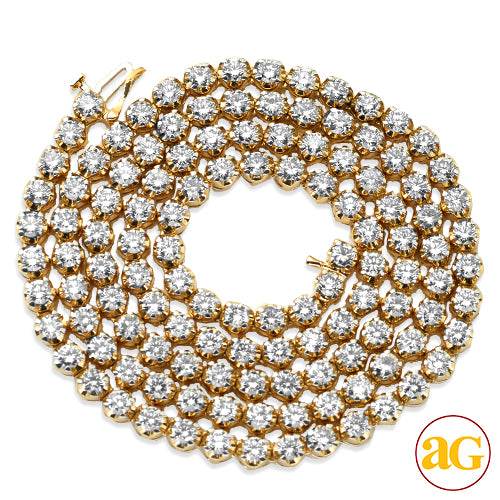 14KY 20.79CTW DIAMOND ROUND SETTING 4 PRONG TENNIS - Norma's Jewelry