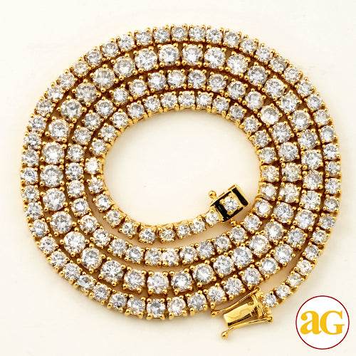 14KY 31.14CTW DIAMOND 4-PRONG TENNIS NECKLACE - 22 - Norma's Jewelry