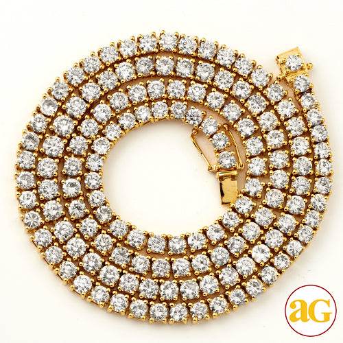 14KY 41.78CTW DIAMOND 4-PRONG TENNIS NECKLACE - 24 - Norma's Jewelry