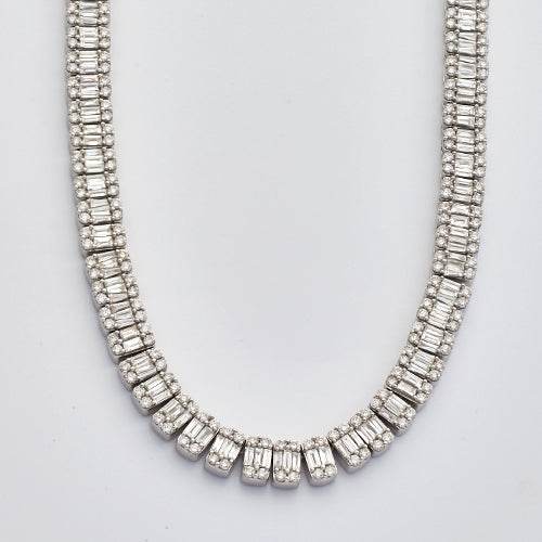 14KW 25.89CTW BAGUETTE DIAMOND RECTANGULAR CLUSTER - Norma's Jewelry
