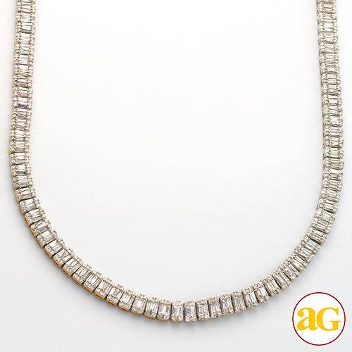 14KY 26.60CTW BAGUETTE DIAMOND SQUARE CLUSTER - Norma's Jewelry