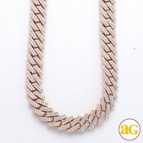 10KR 19.14CTW DIAMOND SQUARE LINK MIAMI CUBAN - Norma's Jewelry