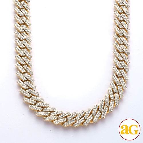 10KY 24.11CTW DIAMOND SQUARE LINK MIAMI CUBAN - Norma's Jewelry