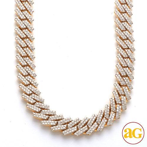 10KY 21.49CTW DIAMOND SQUARE LINK MIAMI CUBAN - Norma's Jewelry