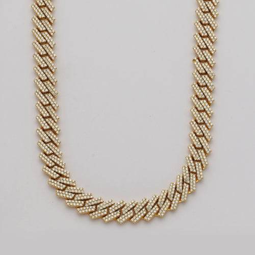 10KY 32.20CTW DIAMOND SQUARE LINK MIAMI CUBAN - Norma's Jewelry