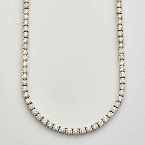 14KW 17.90CTW DIAMOND TENNIS NECKLACE
