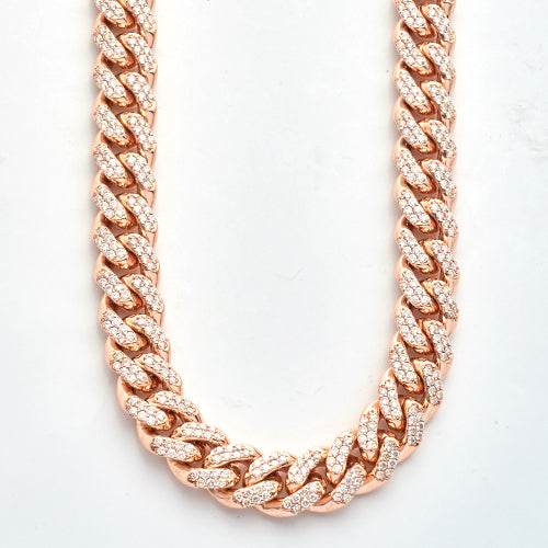 10KR 11.74CTW DIAMOND MIAMI CUBAN CHAIN - Norma's Jewelry