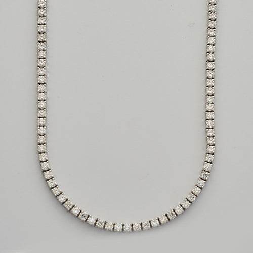 14KW 13.22CTW DIAMOND TENNIS NECKLACE - Norma's Jewelry