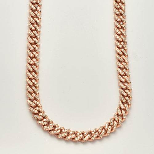 10KR 18.98CTW DIAMOND MIAMI CUBAN NECKLACE - Norma's Jewelry