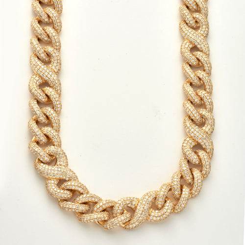 10KY 54.58CTW DIAMOND INFICITY CUBAN NECKLACE - Norma's Jewelry