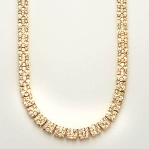 14KY 27.50CTW BAGUETTE NECKLACE - Norma's Jewelry